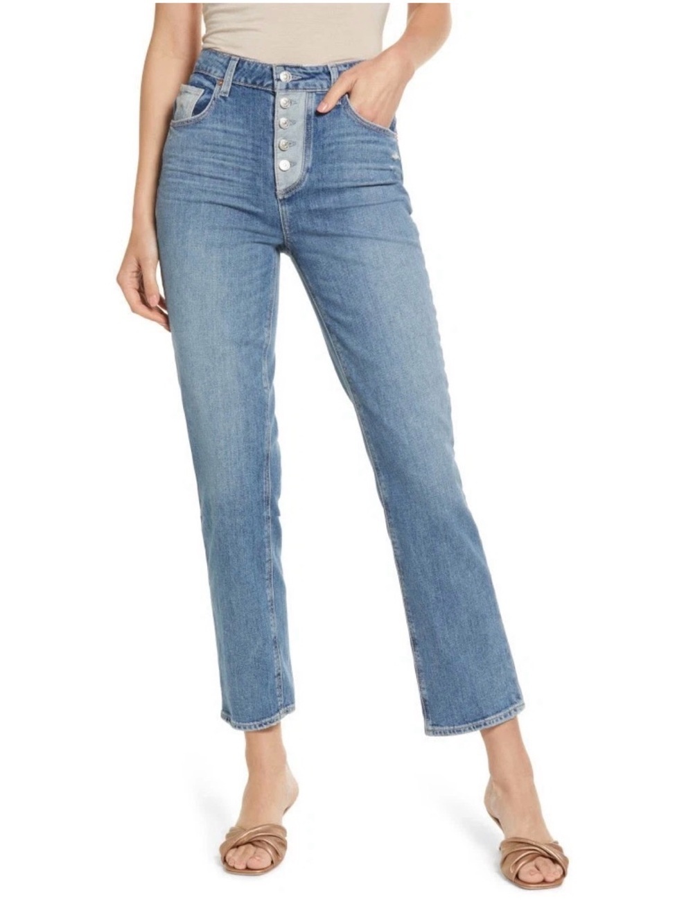PAIGE "Sarah" Straight Ankle Jeans - Size 29